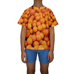 Oranges 3 Kids  Short Sleeve Swimwear by trendistuff