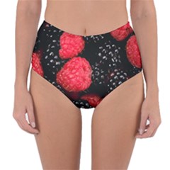 Raspberries 1 Reversible High-waist Bikini Bottoms