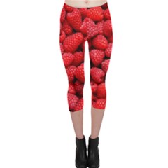 Raspberries 2 Capri Leggings  by trendistuff