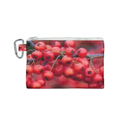 Red Berries 1 Canvas Cosmetic Bag (small) by trendistuff