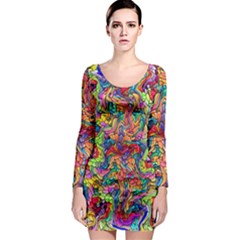 Colorful-12 Long Sleeve Bodycon Dress by ArtworkByPatrick