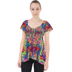 Colorful-12 Lace Front Dolly Top by ArtworkByPatrick