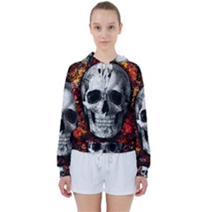 Skull Women s Tie Up Sweat