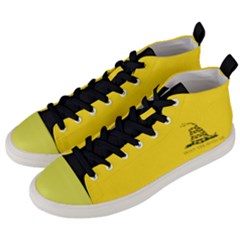 Gadsden Flag Don t Tread On Me Men s Mid-top Canvas Sneakers by snek