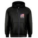 MAGA Make America Great Again with US Flag on black Men s Zipper Hoodie View1