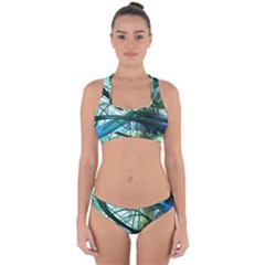 Abstract Cross Back Hipster Bikini Set