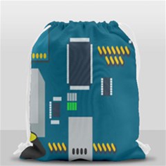 Amphisbaena Two Platform Dtn Node Vector File Drawstring Bag (small) by Sapixe