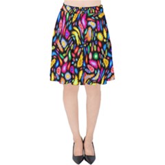 Artwork By Patrick-colorful-24 Velvet High Waist Skirt by ArtworkByPatrick