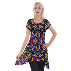  Artwork By Patrick-colorful-24 1 Short Sleeve Side Drop Tunic by ArtworkByPatrick