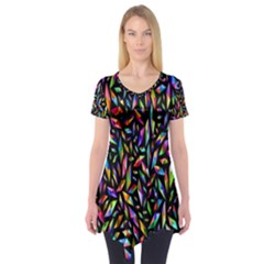 Colorful-25 Short Sleeve Tunic  by ArtworkByPatrick