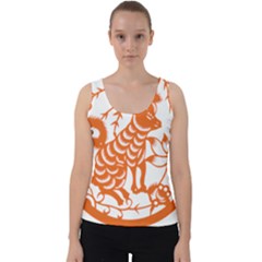 Chinese Zodiac Dog Velvet Tank Top by Sapixe