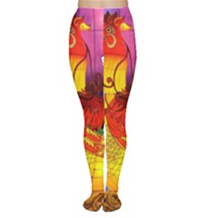 Chinese Zodiac Signs Women s Tights by Sapixe