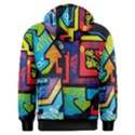 Urban Graffiti Movie Theme Productor Colorful Abstract arrows Men s Overhead Hoodie View2