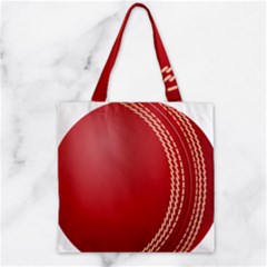 Cricket Ball Zipper Grocery Tote Bag by Sapixe