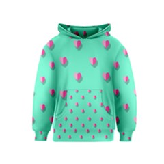 Love Heart Set Seamless Pattern Kids  Pullover Hoodie