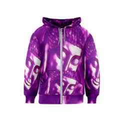 Purple Buddha Art Portrait Kids  Zipper Hoodie by yoursparklingshop