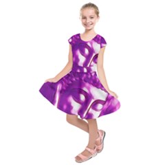 Purple Buddha Art Portrait Kids  Short Sleeve Dress by yoursparklingshop