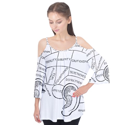 Brain Chart Diagram Face Fringe Flutter Tees by Nexatart