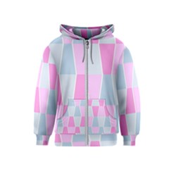 Geometric Pattern Design Pastels Kids  Zipper Hoodie by Nexatart