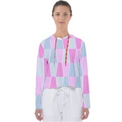 Geometric Pattern Design Pastels Women s Slouchy Sweat