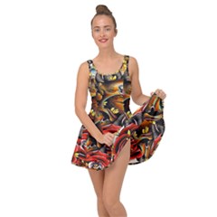 Flower Art Traditional Inside Out Dress by Sapixe