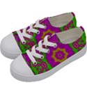 Decorative Festive Bohemic Ornate Style Kids  Low Top Canvas Sneakers View2