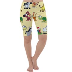 Group Of Animals Graphic Cropped Leggings  by Sapixe