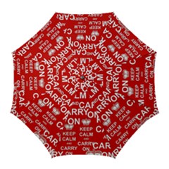 Keep Calm And Carry On Golf Umbrellas by Sapixe