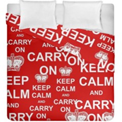 Keep Calm And Carry On Duvet Cover Double Side (king Size) by Sapixe