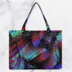 Native Blanket Abstract Digital Art Zipper Medium Tote Bag by Sapixe