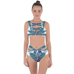 Peacock Bird Peacock Feathers Bandaged Up Bikini Set  by Sapixe