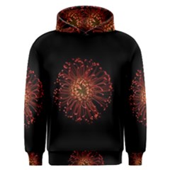 Red Flower Blooming In The Dark Men s Overhead Hoodie