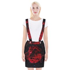 Red Nebulae Stella Braces Suspender Skirt by Sapixe