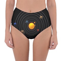 Solar System Reversible High-waist Bikini Bottoms