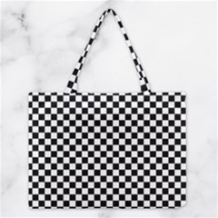 Checker Black And White Medium Tote Bag by jumpercat