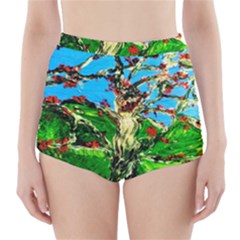 Coral Tree 2 High-waisted Bikini Bottoms by bestdesignintheworld