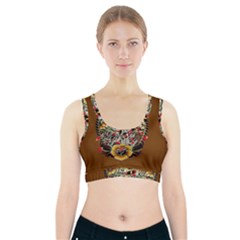 Tattoo Art Print Traditional Artwork Lighthouse Wave Sports Bra With Pocket