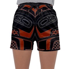 Traditional Northwest Coast Native Art Sleepwear Shorts by Sapixe