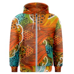 The Beautiful Of Art Indonesian Batik Pattern Men s Zipper Hoodie