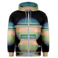 True Color Variety Of The Planet Saturn Men s Zipper Hoodie