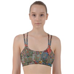 Traditional Korean Painted Paterns Line Them Up Sports Bra by Sapixe