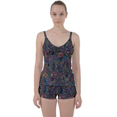 Trees Internet Multicolor Psychedelic Reddit Detailed Colors Tie Front Two Piece Tankini by Sapixe