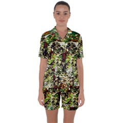 April   Birds Of Paradise 5 Satin Short Sleeve Pyjamas Set