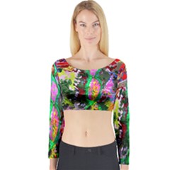 Dscf1239 - Desert In A Bloom Long Sleeve Crop Top by bestdesignintheworld