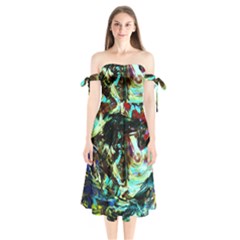 Dscf3082 - Sphinx And Wheel Of Time Shoulder Tie Bardot Midi Dress by bestdesignintheworld