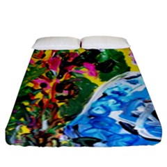 Dscf1611 - Lady In Kimono And Tulip Tree Fitted Sheet (king Size) by bestdesignintheworld