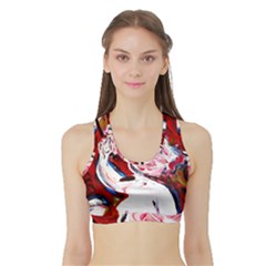 Dscf1554 - Madonna And Child Sports Bra With Border by bestdesignintheworld