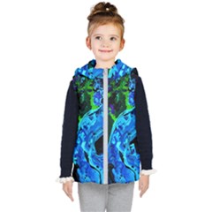 Dscf1604 - Lady In Blue Kimono Kid s Hooded Puffer Vest by bestdesignintheworld