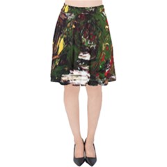 Weed Tumbler And Blue Rose Velvet High Waist Skirt