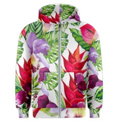 Vector Pattern Tropical Men s Zipper Hoodie by Sapixe